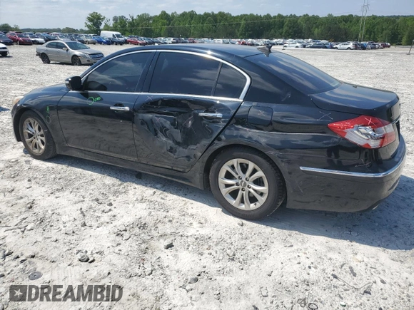 2013 Hyundai Genesis 3.8L with VIN KMHGC4DDXDU248177, listed as a Copart auction lot 54860285 with 79,629 mi miles and Salvage title. Bid and sale history available at DreamBid. Image 2.