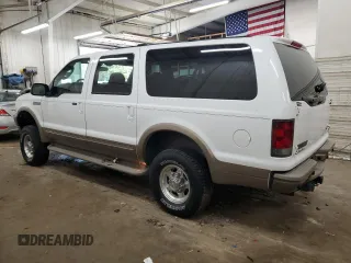 2003 Ford Excursion Eddie Bauer z VIN 1FMNU45S03EB25000, wystawiony jako Copart lot #78908554 z przebiegiem 110 284 mil mil oraz Szkoda całkowita • Salvage title. Historia ofert i sprzedaży dostępna na DreamBid. Obrazek 2.