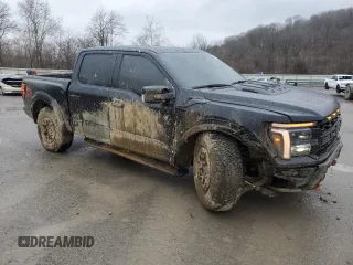 2024 Ford F-150 Raptor with VIN 1FTFW1RJ3RFB30519, listed as a Copart auction lot 45009115 with 15,151 mi miles and Salvage Title. Bid and sale history available at DreamBid. Image 4.