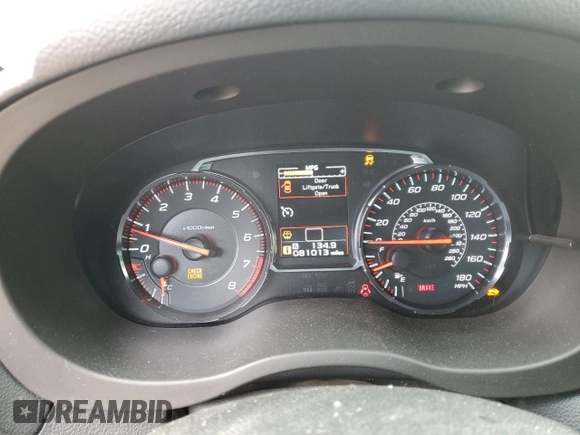 2019 Subaru WRX Premium with VIN JF1VA1C68K9825717, listed as a Copart auction lot 45928465 with 81,013 mi miles and Non Repairable. Bid and sale history available at carsss.com. Image 9.