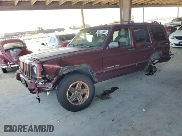 2000 Jeep Cherokee Classic with VIN 1J4FF58S8YL135534, listed as a Copart auction lot 62211335 with 108,888 mi miles and Salvage title. Bid and sale history available at DreamBid. Image 1.