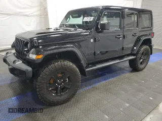2020 Jeep Wrangler Unlimited Sahara with VIN 1C4HJXEG3LW118947, listed as a Copart auction lot 88635875 with 80,048 mi miles and Clean Title. Bid and sale history available at carsss.com. Image 1.