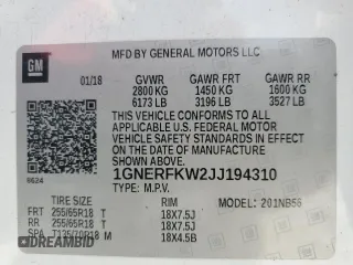 2018 Chevrolet Traverse LS with VIN 1GNERFKW2JJ194310, listed as a Copart auction lot 68701054 with 69,990 mi miles and Salvage Title. Bid and sale history available at carsss.com. Image 15.