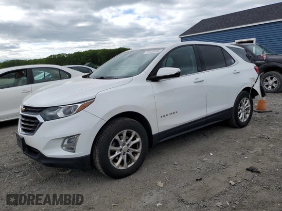2018 Chevrolet Equinox LT z VIN 3GNAXSEV7JS593275, wystawiony jako Copart lot #57420565 z przebiegiem 83 977 mil mil oraz Szkoda całkowita • Salvage title. Historia ofert i sprzedaży dostępna na DreamBid. Obrazek 1.