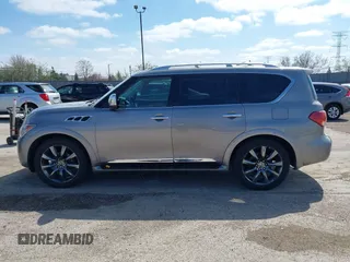 2013 Infiniti QX56 with VIN JN8AZ2NC4D9330559, listed as a IAAI auction lot 41897383 with 1 mi miles. Bid and sale history available at carsss.com. Image 14.