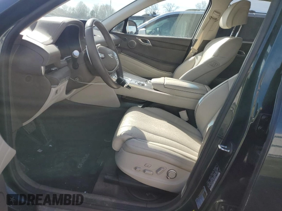 2022 Genesis GV80 z VIN KMUHBDSB7NU095835, wystawiony jako Copart lot #46337725 z przebiegiem 53 487 mil mil oraz Szkoda całkowita • Salvage title. Historia ofert i sprzedaży dostępna na DreamBid. Obrazek 7.