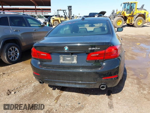 2019 BMW 5 Series 530e iPerformance with VIN WBAJA9C55KB392765, listed as a IAAI auction lot 41748610 with 60,834 mi miles. Bid and sale history available at carsss.com. Image 16.