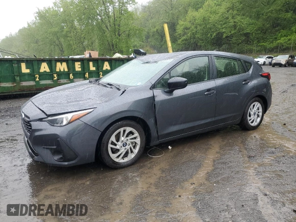 2024 Subaru Impreza с VIN JF1GUABC9R8361070, выставлен на аукционе Copart как лот 56525765 с пробегом 17 804 миль миль и Списание • Salvage title. История ставок и продаж доступна на DreamBid. Изображение 1.