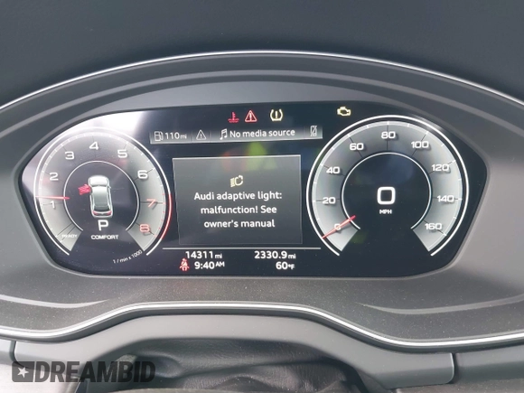 2023 Audi Q5 S line Premium Plus z VIN WA1EAAFY4P2175625, wystawiony jako IAAI lot #41483936 z przebiegiem 14 311 mil mil oraz . Historia ofert i sprzedaży dostępna na DreamBid. Obrazek 7.