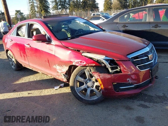 2015 Cadillac ATS Sedan Luxury RWD with VIN 1G6AB5RA9F0121967, listed as a IAAI auction lot 41557208 with 65,122 mi miles. Bid and sale history available at carsss.com. Image 1.