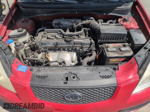 2008 Kia Rio LX with VIN KNADE123986373737, listed as a Copart auction lot 53919515 with 148,743 mi miles and Salvage Title. Bid and sale history available at DreamBid. Image 11.