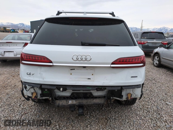 2021 Audi Q7 Premium with VIN WA1AJAF71MD023923, listed as a Copart auction lot 42857925 with 81,346 mi miles and Salvage Title. Bid and sale history available at carsss.com. Image 6.