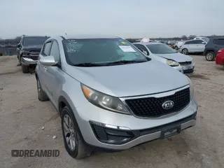 2016 Kia Sportage LX with VIN KNDPB3AC4G7804225, listed as a IAAI auction lot 41576543 with 143,613 mi miles. Bid and sale history available at carsss.com. Image 1.