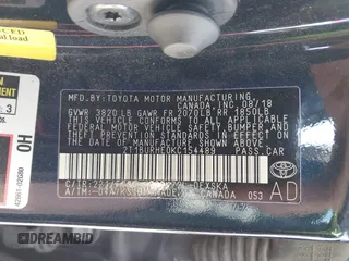 2019 Toyota Corolla L with VIN 2T1BURHE0KC154489, listed as a IAAI auction lot 41840201 with 112,248 mi miles and . Bid and sale history available at DreamBid. Image 9.