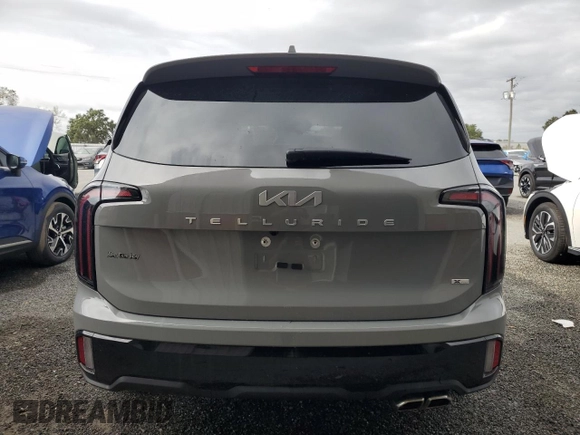 2024 Kia Telluride SX X-Line with VIN 5XYP5DGC0RG543458, listed as a Copart auction lot 81032644 with 18 mi miles and Salvage Title. Bid and sale history available at carsss.com. Image 6.