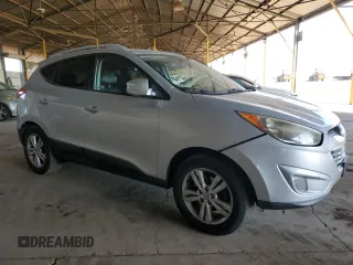 2013 Hyundai Tucson GLS with VIN KM8JU3AC9DU656873, listed as a Copart auction lot 43783415 with 143,513 mi miles and Salvage Title. Bid and sale history available at carsss.com. Image 4.