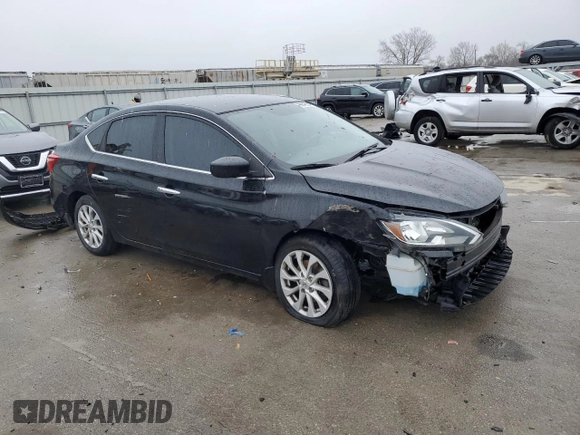2018 Nissan Sentra SV with VIN 3N1AB7AP3JY210685, listed as a Copart auction lot 86645524 with 49,684 mi miles and Salvage Title. Bid and sale history available at DreamBid. Image 4.