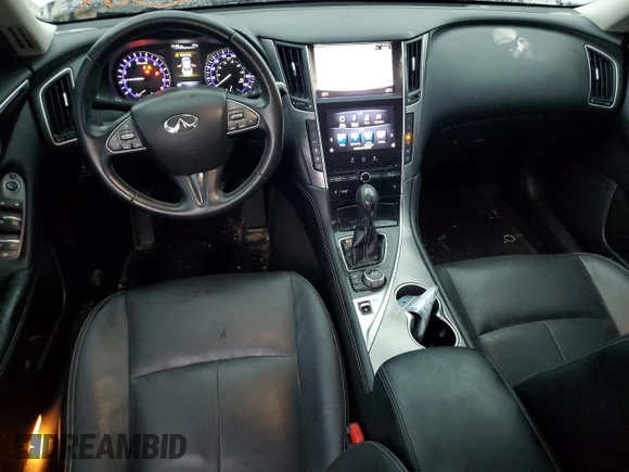 2015 Infiniti Q50 with VIN JN1BV7AP4FM356843, listed as a Copart auction lot 53702855 with 110,914 mi miles and Salvage title. Bid and sale history available at DreamBid. Image 8.