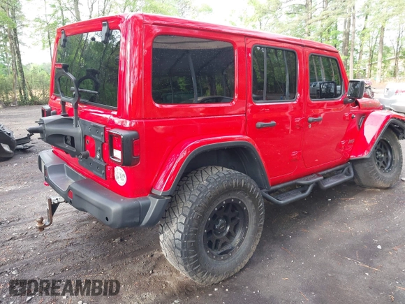 2018 Jeep Wrangler Unlimited Rubicon with VIN 1C4HJXFG3JW273266, listed as a IAAI auction lot 42093919 with 90,700 mi miles and . Bid and sale history available at DreamBid. Image 4.