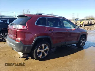 2019 Jeep Cherokee Limited with VIN 1C4PJMDX8KD309317, listed as a Copart auction lot 46684945 with 153,380 mi miles and Salvage Title. Bid and sale history available at carsss.com. Image 3.