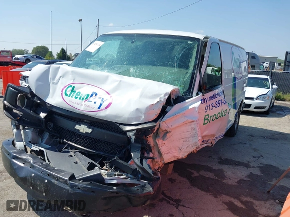 2016 Chevrolet Express Cargo Van with VIN 1GCWGAFF9G1340288, listed as a IAAI auction lot 37450718 with Not Provided miles. Bid and sale history available at carsss.com. Image 17.