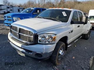 2007 Dodge Ram 3500 SLT with VIN 3D7MX49C17G732585, listed as a Copart auction lot 88399085 with 0 mi miles and Salvage Title. Bid and sale history available at carsss.com. Image 1.