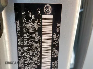 2022 Lexus ES 350 z VIN 58ADZ1B14NU126529, wystawiony jako Copart lot #52845625 z przebiegiem 59 445 mil mil oraz Szkody całkowita. Historia ofert i sprzedaży dostępna na DreamBid. Obrazek 14.