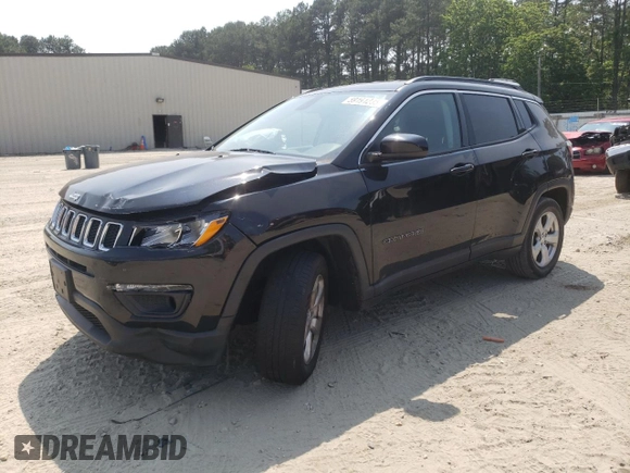 2018 Jeep Compass Latitude with VIN 3C4NJCBB5JT293501, listed as a Copart auction lot 59191235 with Not provided miles and Salvage title. Bid and sale history available at DreamBid. Image 1.