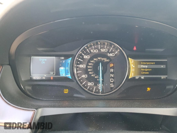 2013 Ford Edge Limited with VIN 2FMDK4KC2DBC10500, listed as a Copart auction lot 47245535 with 167,001 mi miles and Salvage Title. Bid and sale history available at carsss.com. Image 9.