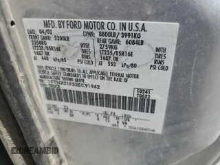 2002 Ford F-250 XL with VIN 1FTNX21F52EC91942, listed as a Copart auction lot 66144565 with Not provided miles and Salvage title. Bid and sale history available at DreamBid. Image 12.