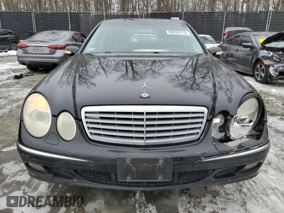2005 Mercedes-Benz E-Class 3.2L with VIN WDBUF65J85A714205, listed as a Copart auction lot 89035715 with 217,139 mi miles and Salvage Title. Bid and sale history available at carsss.com. Image 5.