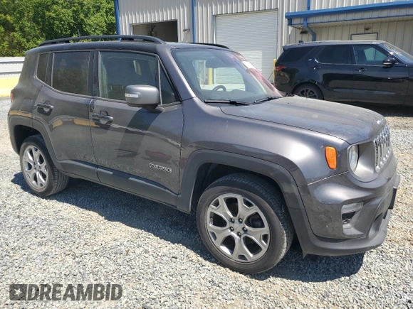 2020 Jeep Renegade Limited with VIN ZACNJBD18LPL89029, listed as a Copart auction lot 53712385 with 42,097 mi miles and Salvage title. Bid and sale history available at DreamBid. Image 4.