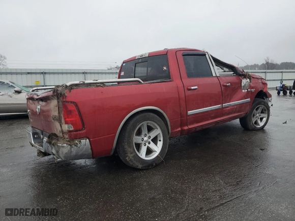 2010 Dodge Ram 1500 SLT with VIN 1D7RV1CT9AS133534, listed as a Copart auction lot 44978955 with 0 mi miles and Salvage Title. Bid and sale history available at carsss.com. Image 3.