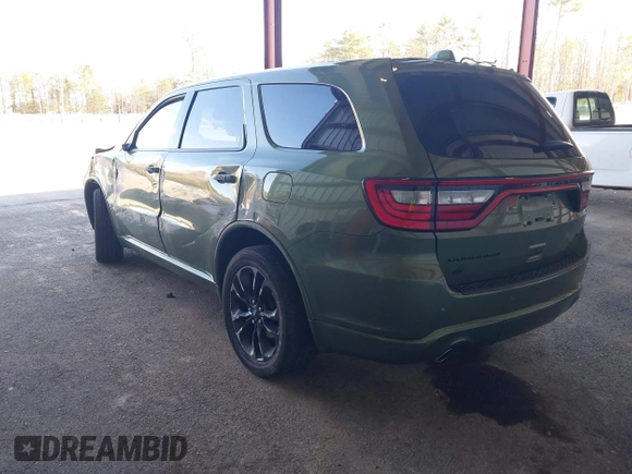 2021 Dodge Durango GT Plus with VIN 1C4RDJDG7MC696885, listed as a IAAI auction lot 41877464 with 85,835 mi miles. Bid and sale history available at carsss.com. Image 3.