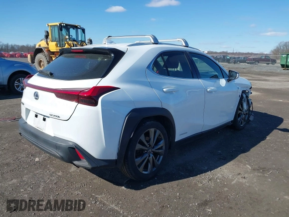 2020 Lexus UX 250h F Sport with VIN JTHE9JBH9L2035843, listed as a IAAI auction lot 41633990 with 91,984 mi miles and . Bid and sale history available at DreamBid. Image 4.
