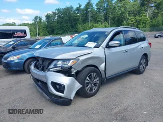 2018 Nissan Pathfinder SV with VIN 5N1DR2MM1JC616205, listed as a IAAI auction lot 42536607 with 117,198 mi miles and . Bid and sale history available at DreamBid. Image 18.