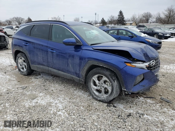 2024 Hyundai Tucson SEL with VIN 5NMJB3DE4RH301017, listed as a Copart auction lot 46230705 with 21,949 mi miles and Salvage Title. Bid and sale history available at carsss.com. Image 4.