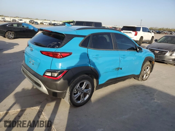 2022 Hyundai Kona SEL with VIN KM8K32AB9NU928669, listed as a Copart auction lot 49731055 with 11,338 mi miles and Salvage Title. Bid and sale history available at carsss.com. Image 3.