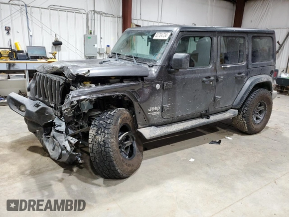 2018 Jeep Wrangler Unlimited Sport S z VIN 1C4HJXDG6JW133411, wystawiony jako Copart lot #82704734 z przebiegiem 46 141 mil mil oraz Szkoda całkowita • Salvage title. Historia ofert i sprzedaży dostępna na DreamBid. Obrazek 1.