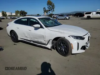 2023 BMW i4 eDrive40 z VIN WBY73AW05PFN75140, wystawiony jako Copart lot #46587175 z przebiegiem 28 426 mil mil oraz Szkoda całkowita • Salvage title. Historia ofert i sprzedaży dostępna na DreamBid. Obrazek 4.