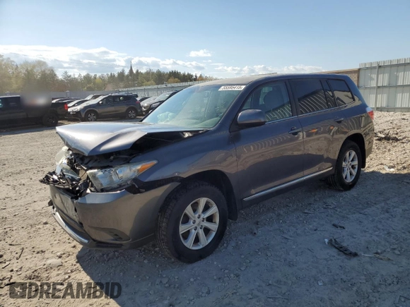 2013 Toyota Highlander with VIN 5TDZA3EH1DS034519, listed as a Copart auction lot 55595415 with Not Provided miles and Non Repairable. Bid and sale history available at DreamBid. Image 1.