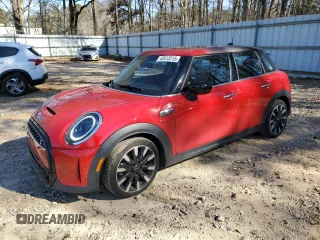 2023 MINI Hardtop 4 Door Cooper S with VIN WMW53DK08P2S87889, listed as a Copart auction lot 45913315 with 19,647 mi miles and Salvage title. Bid and sale history available at DreamBid. Image 1.
