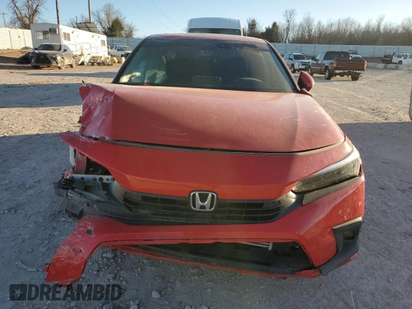 2024 Honda Civic Sedan Touring with VIN 2HGFE1F96RH321560, listed as a Copart auction lot 87313714 with 0 mi miles and Salvage Title. Bid and sale history available at carsss.com. Image 5.
