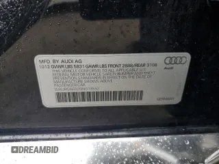 2013 Audi A8 3.0L with VIN WAURGAFD2DN013552, listed as a Copart auction lot 57822075 with 146,315 mi miles and Salvage title. Bid and sale history available at DreamBid. Image 12.