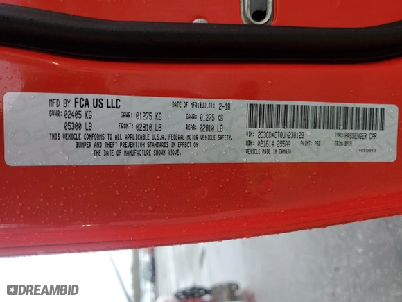 2018 Dodge Charger R/T with VIN 2C3CDXCT8JH238129, listed as a Copart auction lot 51759665 with 75,042 mi miles and Salvage Title. Bid and sale history available at carsss.com. Image 12.