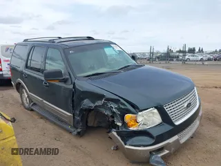 2003 Ford Expedition Eddie Bauer z VIN 1FMFU18L03LB24609, wystawiony jako IAAI lot #41721625 z przebiegiem 168 881 mil mil oraz . Historia ofert i sprzedaży dostępna na DreamBid. Obrazek 1.