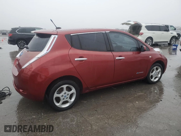 2012 Nissan LEAF SL with VIN JN1AZ0CP4CT019594, listed as a Copart auction lot 43593215 with 62,110 mi miles and Clean Title. Bid and sale history available at DreamBid. Image 3.