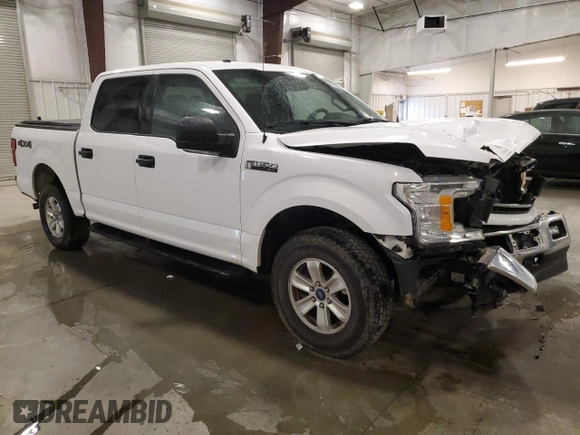2018 Ford F-150 XL with VIN 1FTEW1E51JKD25812, listed as a Copart auction lot 58729825 with 136,031 mi miles and Salvage title. Bid and sale history available at DreamBid. Image 4.
