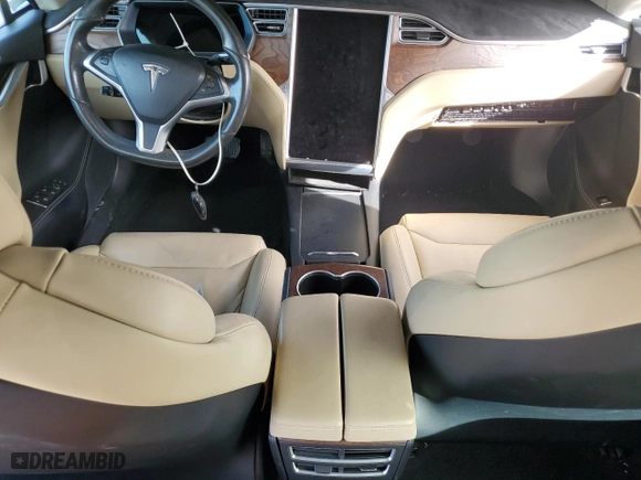 2017 Tesla Model S 100D with VIN 5YJSA1E22HF188426, listed as a Copart auction lot 39728584 with 584 mi miles and Salvage Title. Bid and sale history available at carsss.com. Image 8.