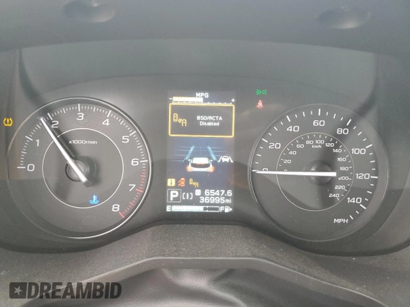 2023 Subaru Impreza Premium with VIN 4S3GTAD67P3713562, listed as a Copart auction lot 54821275 with 36,995 mi miles and Salvage title. Bid and sale history available at DreamBid. Image 9.